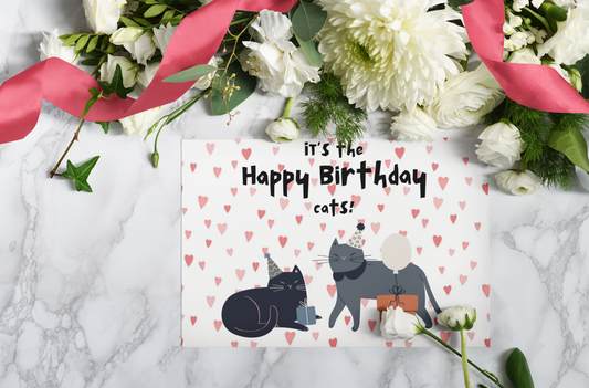The Birthday Cats card